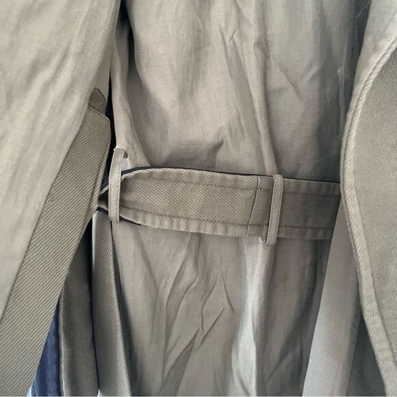 ALL SAINTS Olive Green Twill Indira Penza Winter Trench Coat - Picture 12 of 15